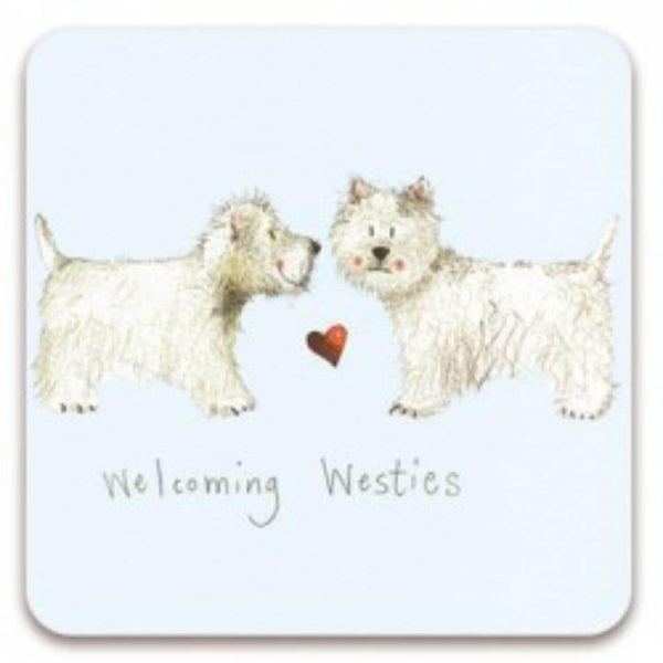 Alex Clark Coaster - Welcoming Westies - Potters Cookshop