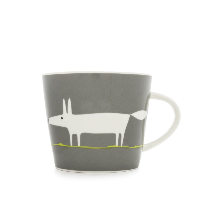 Scion Living Mr Fox 350ml Porcelain Mug - Charcoal & Lime