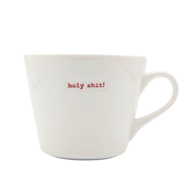 Keith Brymer Jones Word Range Bucket Mug - holy sh*t! - Potters Cookshop