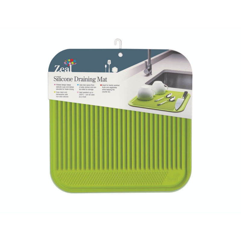 Zeal Silicone Draining Mat - Green