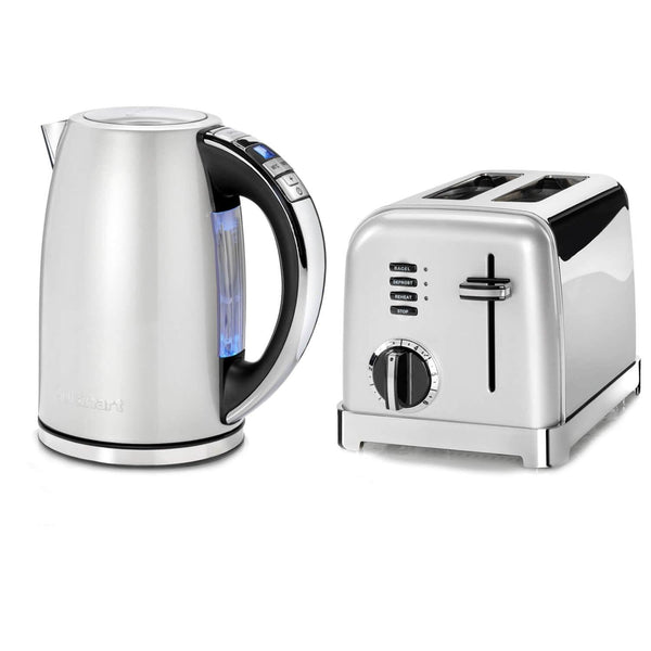 Cuisinart Style Collection Multi-Temp Jug Kettle & 2 Slice Toaster Set - Frosted Pearl - Potters Cookshop