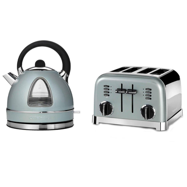 Cuisinart Style Collection Traditional Dome Kettle & 4 Slice Toaster Set - Pistachio - Potters Cookshop