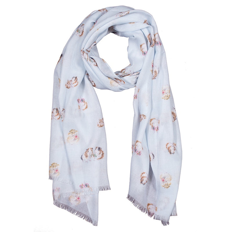 Wrendale Designs Scarf - Lettuce be Friends Guinea Pig
