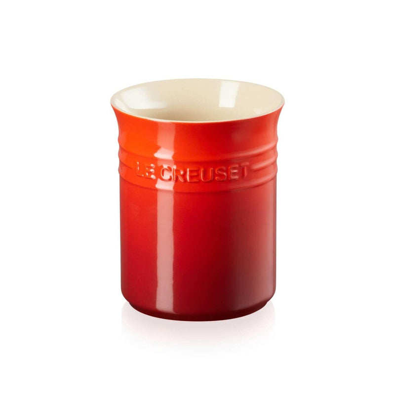 Le Creuset Stoneware Small Utensil Jar - Cerise - Potters Cookshop