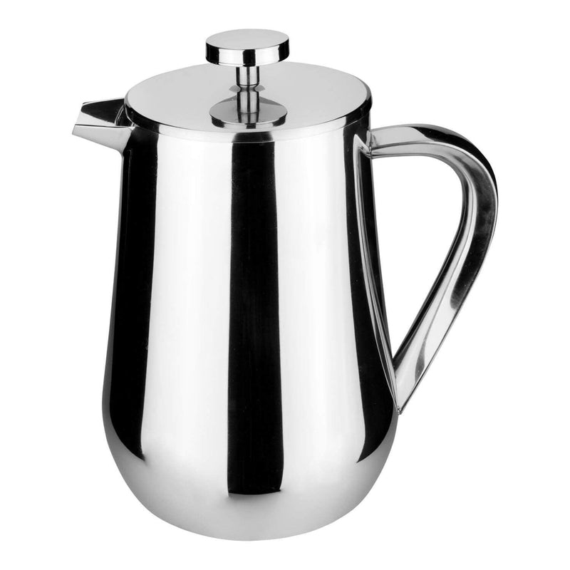 Grunwerg Cafe Ole Double Wall Stainless Steel Cafetiere - 8 Cup - Potters Cookshop