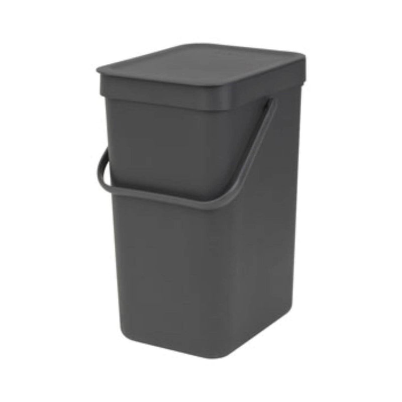 Brabantia Sort & Go 12 Litre Waste Bin - Grey - Potters Cookshop