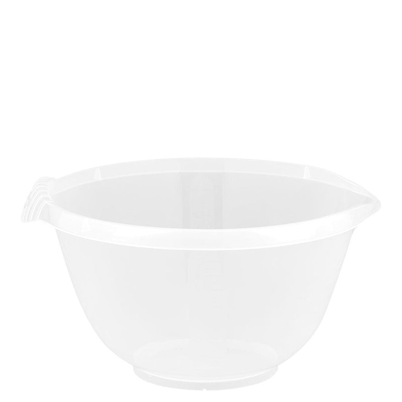Cuisine Clear Plastic Mixing Bowl - 4 Litre - Potters Cookshop