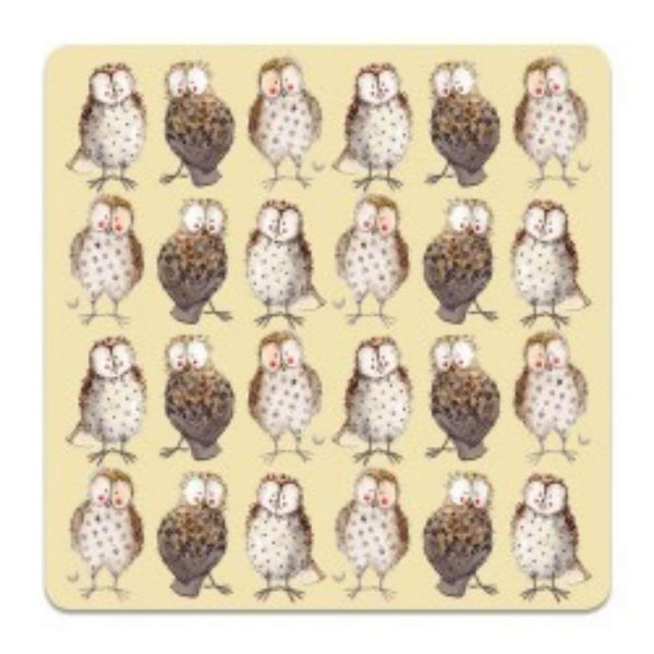 Alex Clark Coaster - Owls - Potters Cookshop