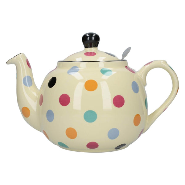 London Pottery Farmhouse 6 Cup Teapot - Multi Spot - Potters Cookshop