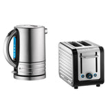 Dualit Architect 1.5 Litre Jug Kettle & 2 Slot Toaster Set - Black & Brushed Stainless Steel