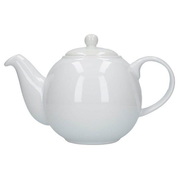 London Pottery Globe 6 Cup Teapot - White - Potters Cookshop