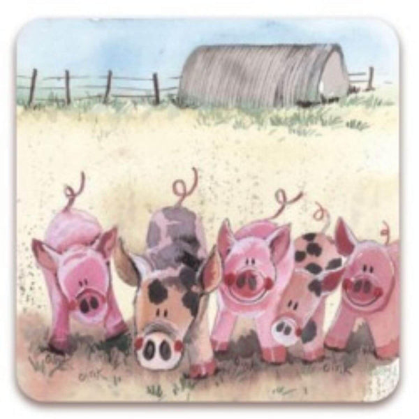 Alex Clark Coaster - Five Little Pigs - Potters Cookshop