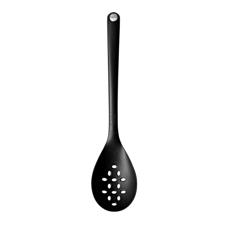 Robert Welch Signature Large Nylon Non-Stick Slotted Spoon - Black - Potters Cookshop