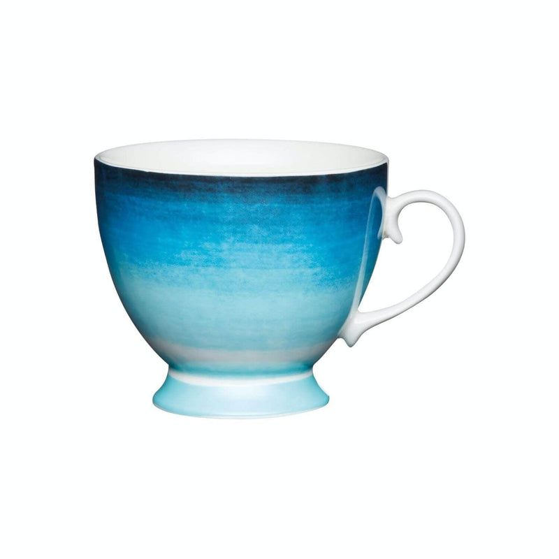 KitchenCraft 400ml Footed Mug - Ombre Stripe - Potters Cookshop