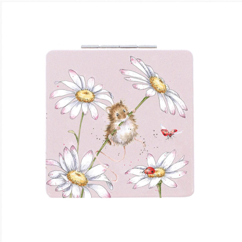 Wrendale Designs Compact Mirror - Oops A Daisy Mouse