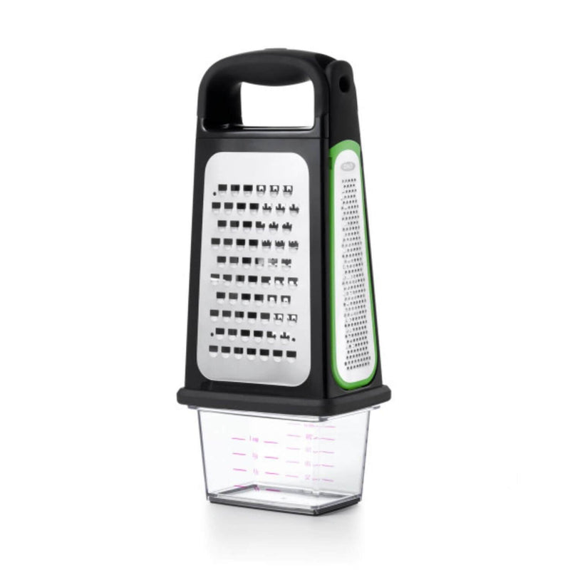 OXO Good Grips Etched Box Grater With Removable Zester - Potters Cookshop