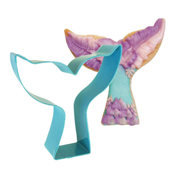 Creative Party Poly-Resin Coated Cookie Cutter Blue - Mermaid Tail - Potters Cookshop