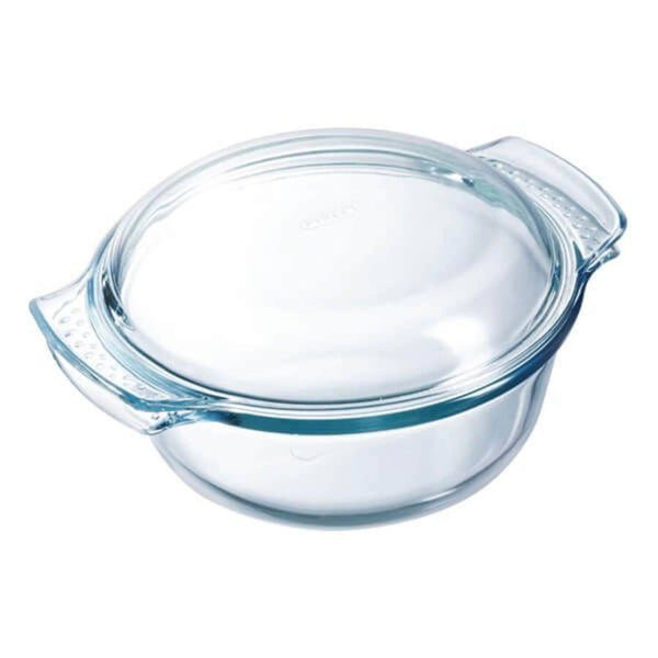 Pyrex Classic Easy Grip Round Glass Casserole - 3.5 Litre - Potters Cookshop