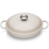 Le Creuset Signature Cast Iron 26cm Shallow Casserole - Meringue - Potters Cookshop