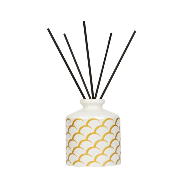 Wax Lyrical Fired Earth Ceramic 200ml Reed Diffuser - White Tea & Pomegranate