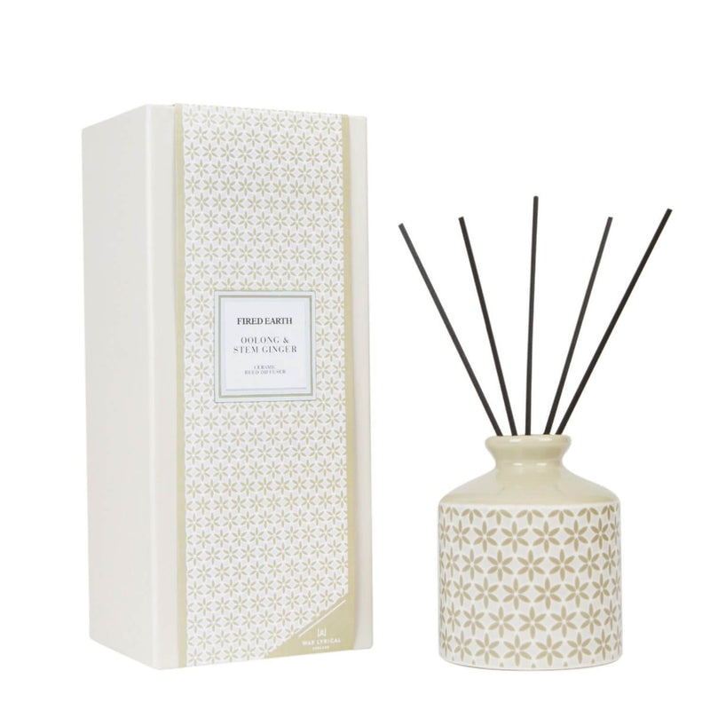 Wax Lyrical Fired Earth Ceramic Reed Diffuser - Oolong & Stem Ginger