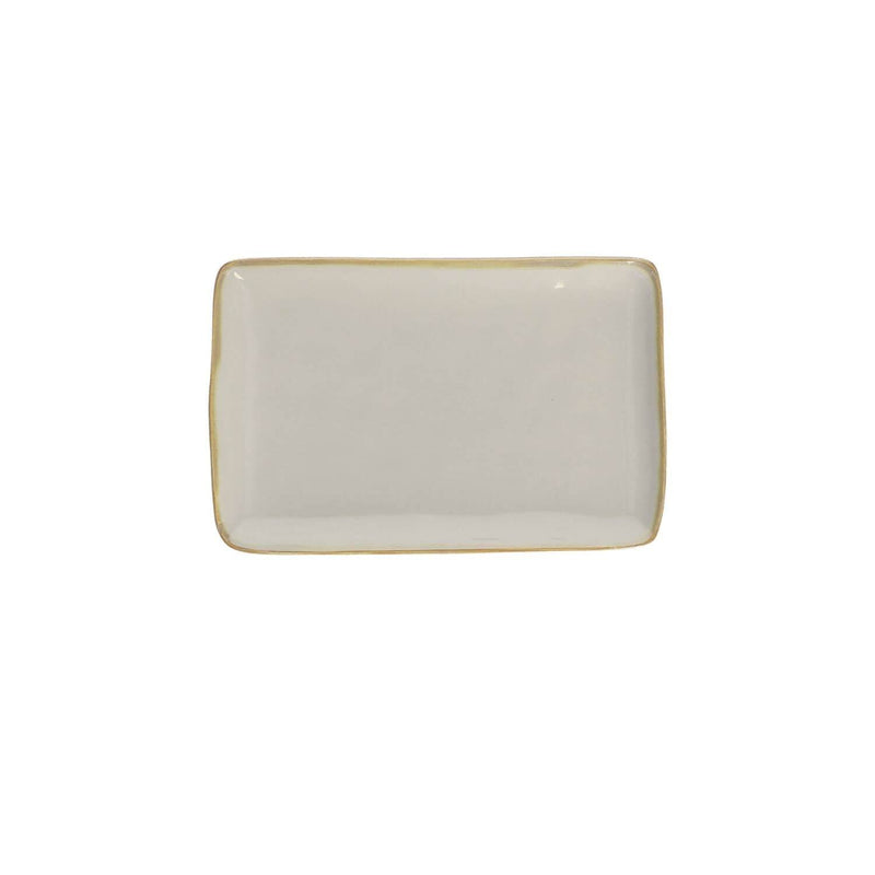 Rose & Tulipani Concerto Grigio Perla Pearl Grey Rectangular Tray - 20cm x 13cm - Potters Cookshop