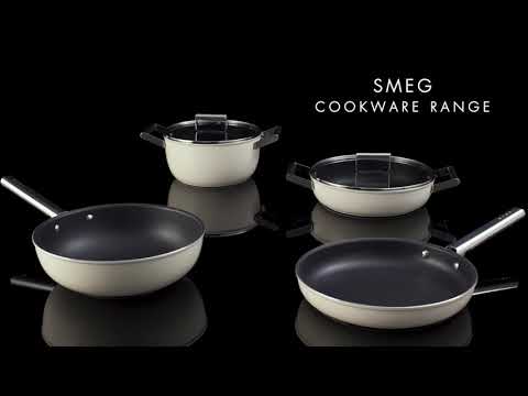 Smeg Cookware 28cm Non-Stick Frying Pan - Cream