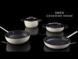 Smeg Cookware 24cm Non-Stick Casserole - Cream