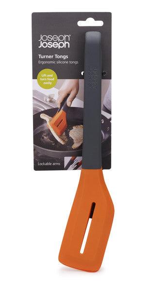 Joseph Joseph Grey & Orange Silicone Turner Tongs - Potters Cookshop