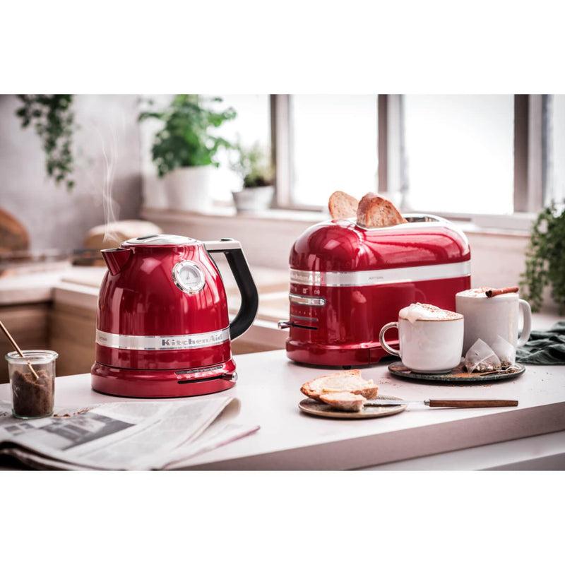 KitchenAid Artisan Kettle & 2 Slice Toaster Set - Candy Apple - Potters Cookshop
