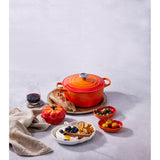 Le Creuset Stoneware Petite Pumpkin Casserole Dish - Volcanic - Potters Cookshop