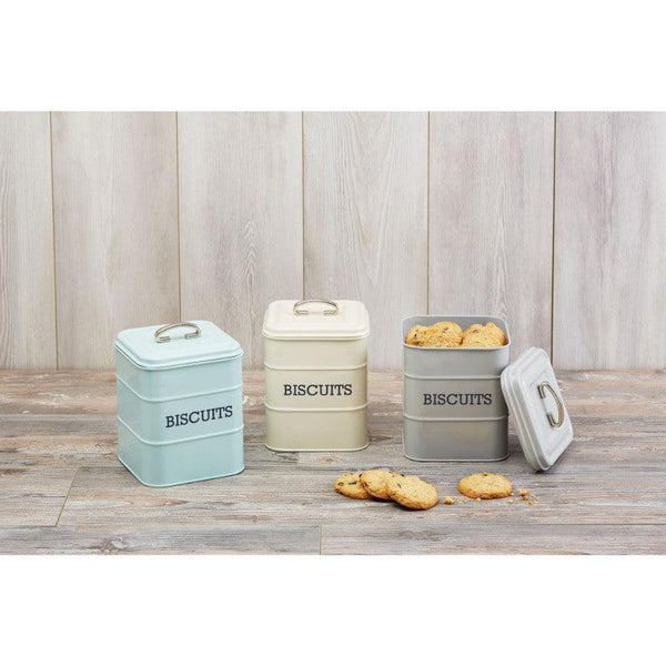 Living Nostalgia Biscuit Tin - Blue - Potters Cookshop