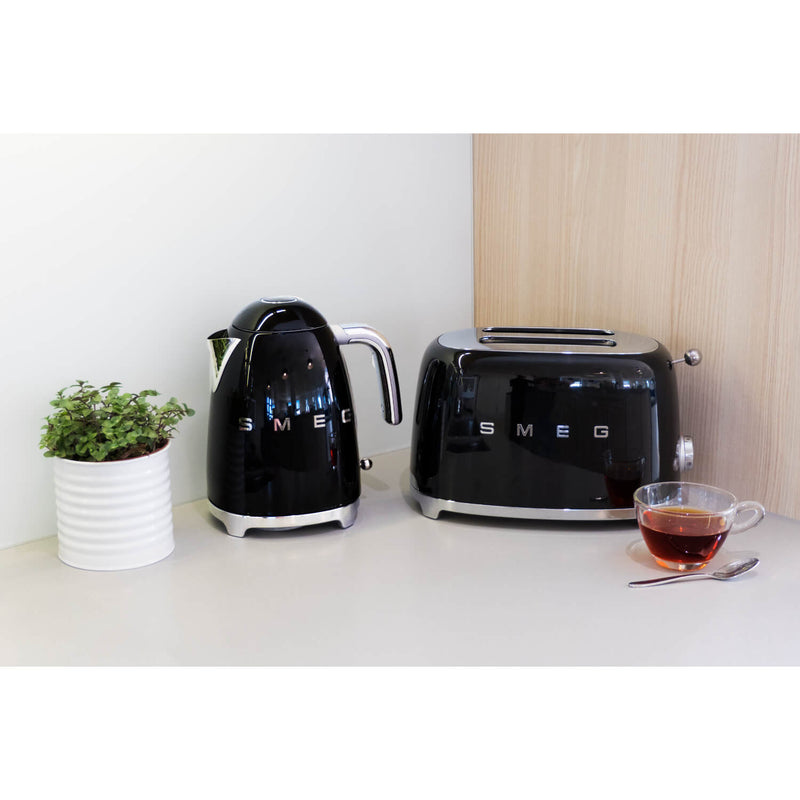 Smeg Mini Kettle & 2 Slice Toaster Set - Black